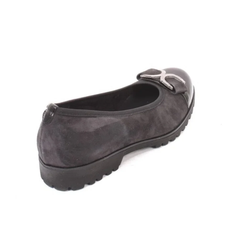 Vernissage 23321 Black Suede Leather Comfort Shoes Pumps - Picture 4 of 8